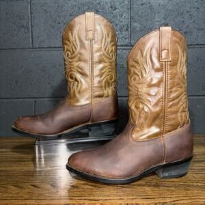 Laredo 4242 Western Work Boots Men’s 11D Brown Tan Cowboy Trucker